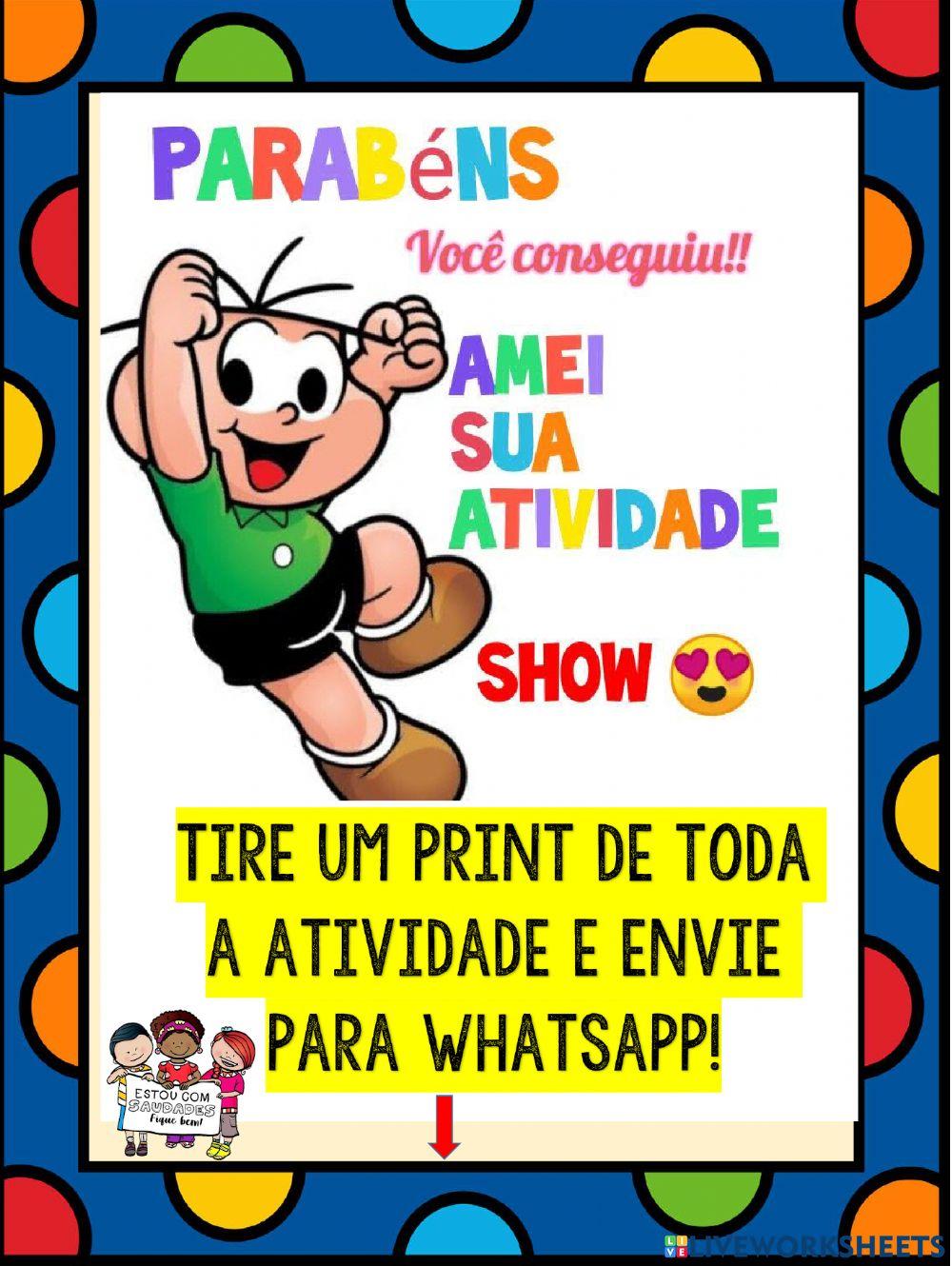 Calendário, ordem numérica e quantidade