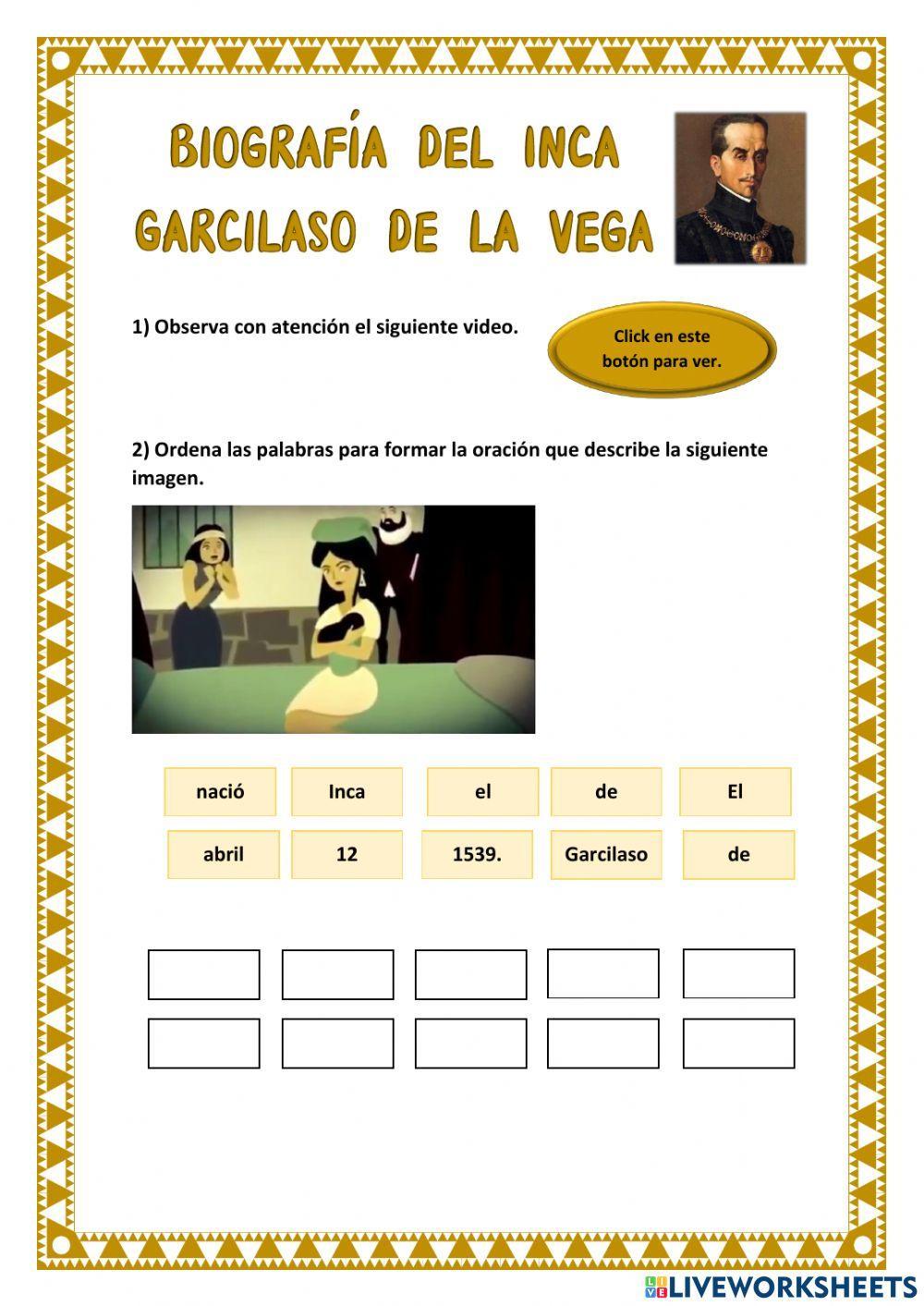 Ficha sobre el Inca Garcilaso