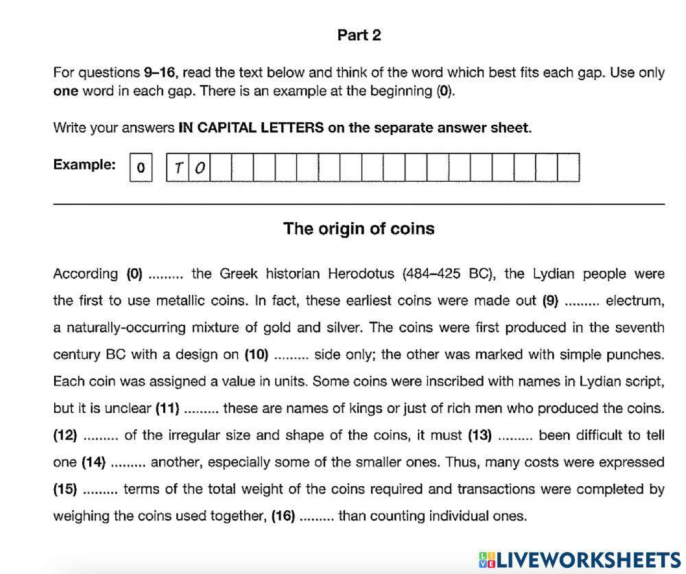 B2 FIRST - Use of English Part 2