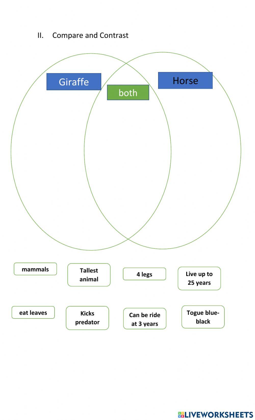 Chronological order, compare, contrast, main idea and details