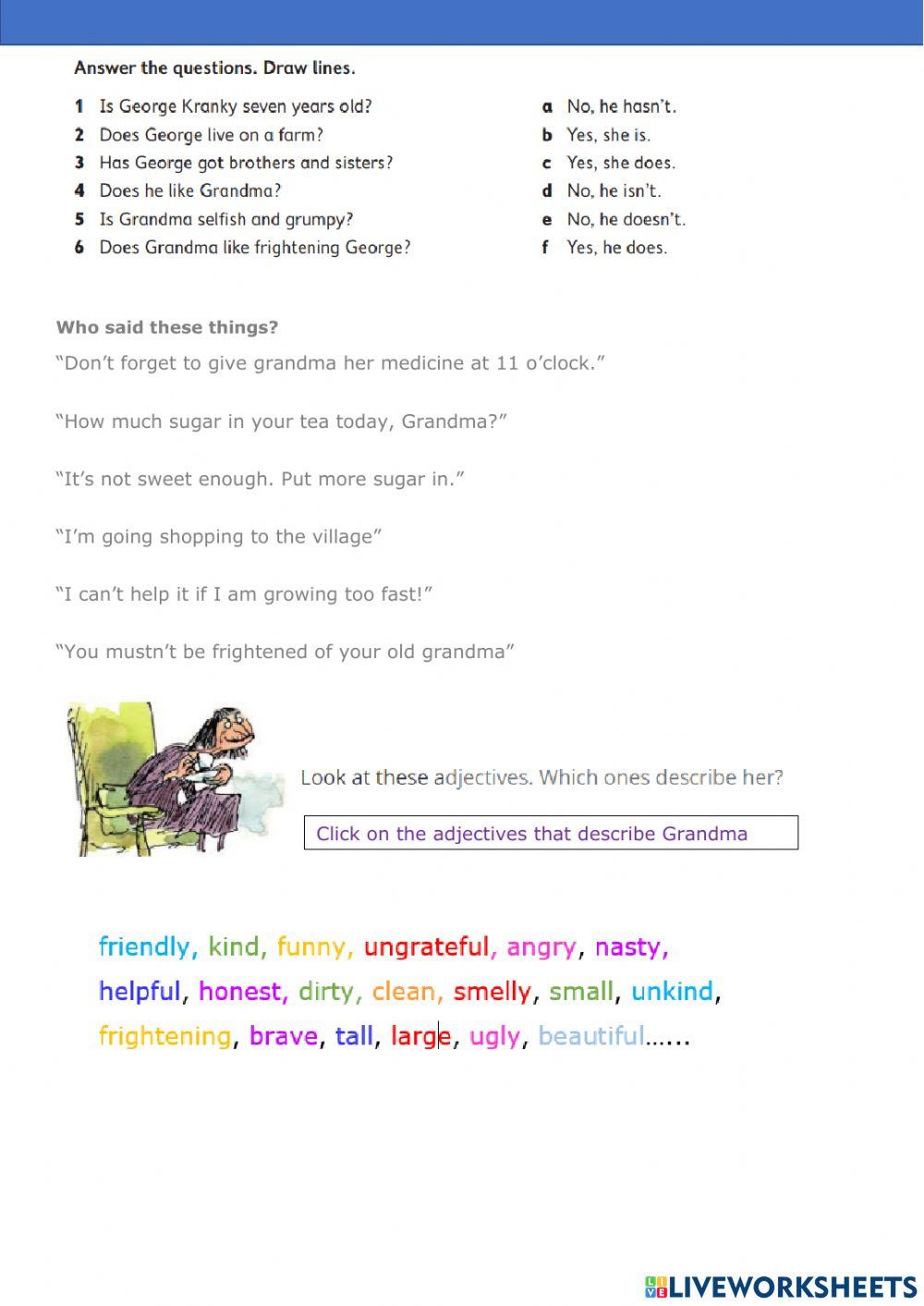 George's Marvelous Medicine, chapter 1