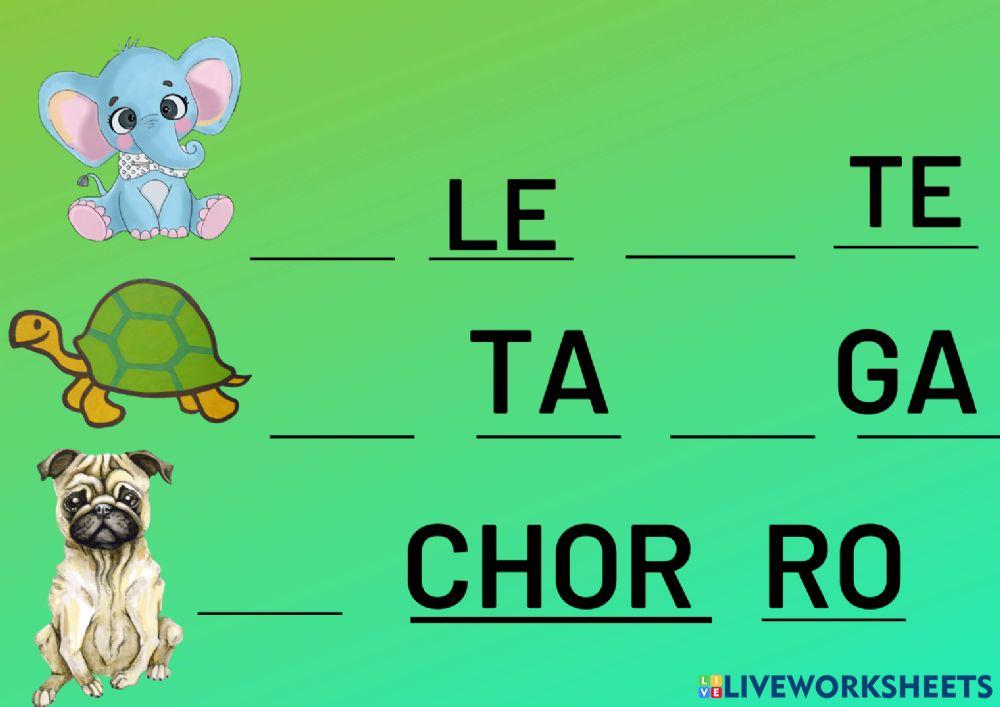 Separação de sílabas