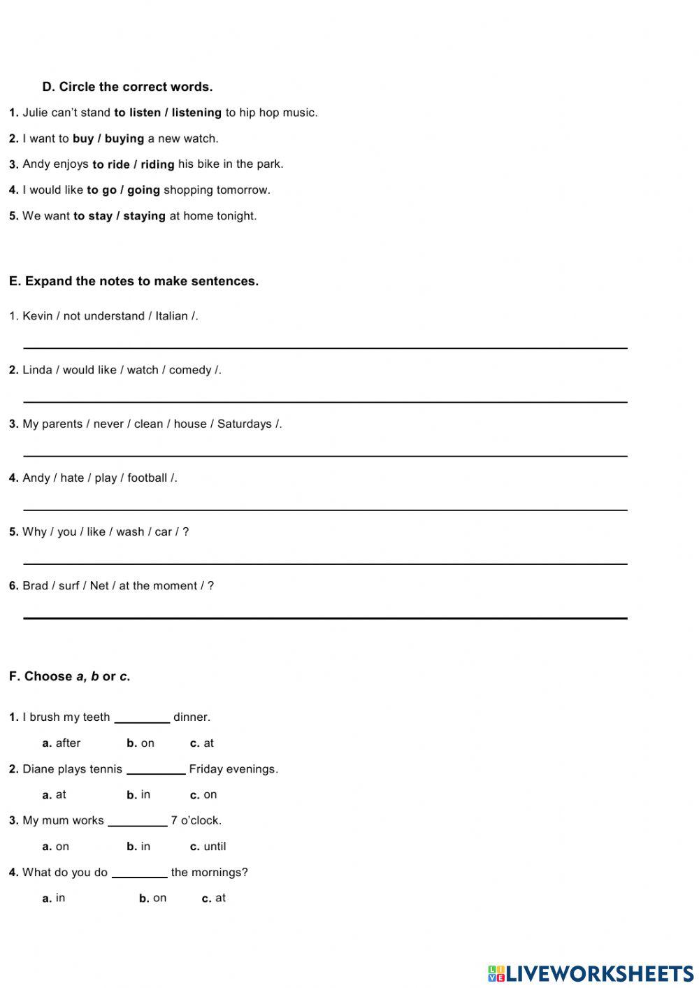 FB2 module 1 grammar revision