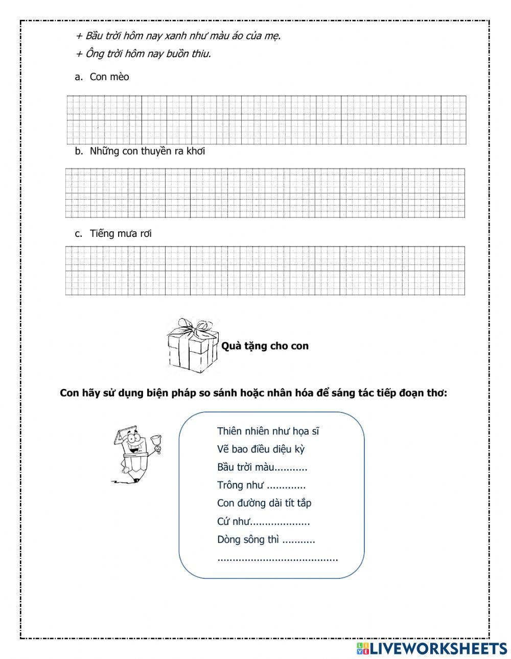 Tiếng Việt 3-Tiết 1-Ôn tập so sánh, nhân hóa