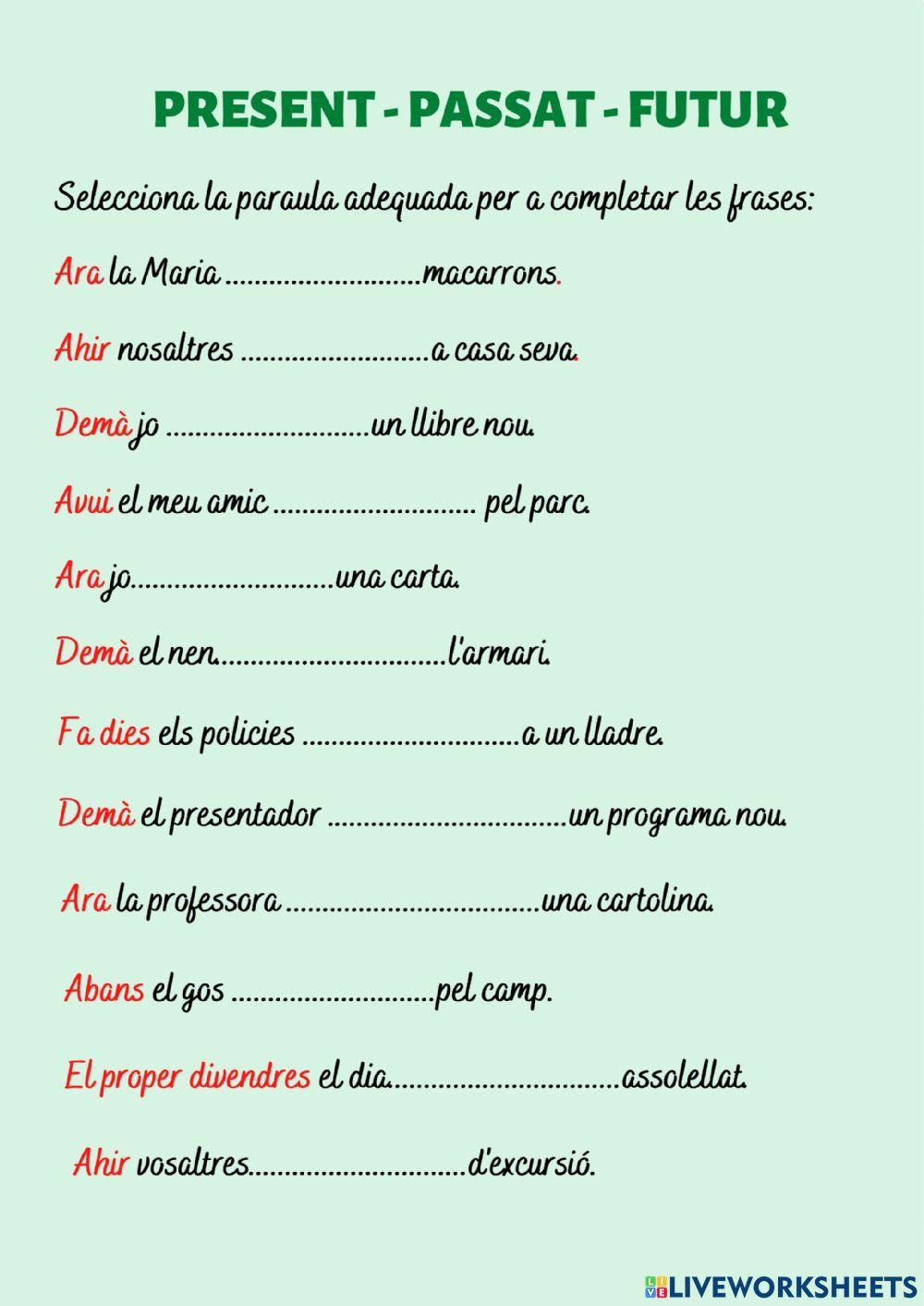 Present-passat-futur