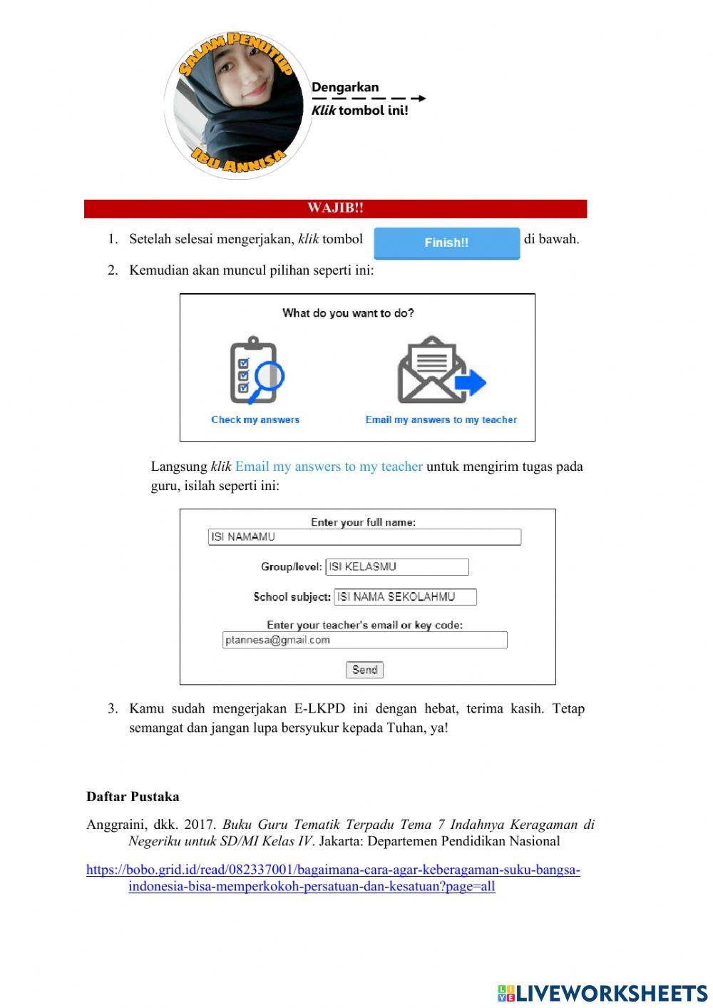 3.Keragaman Suku&Agama Kelas IV