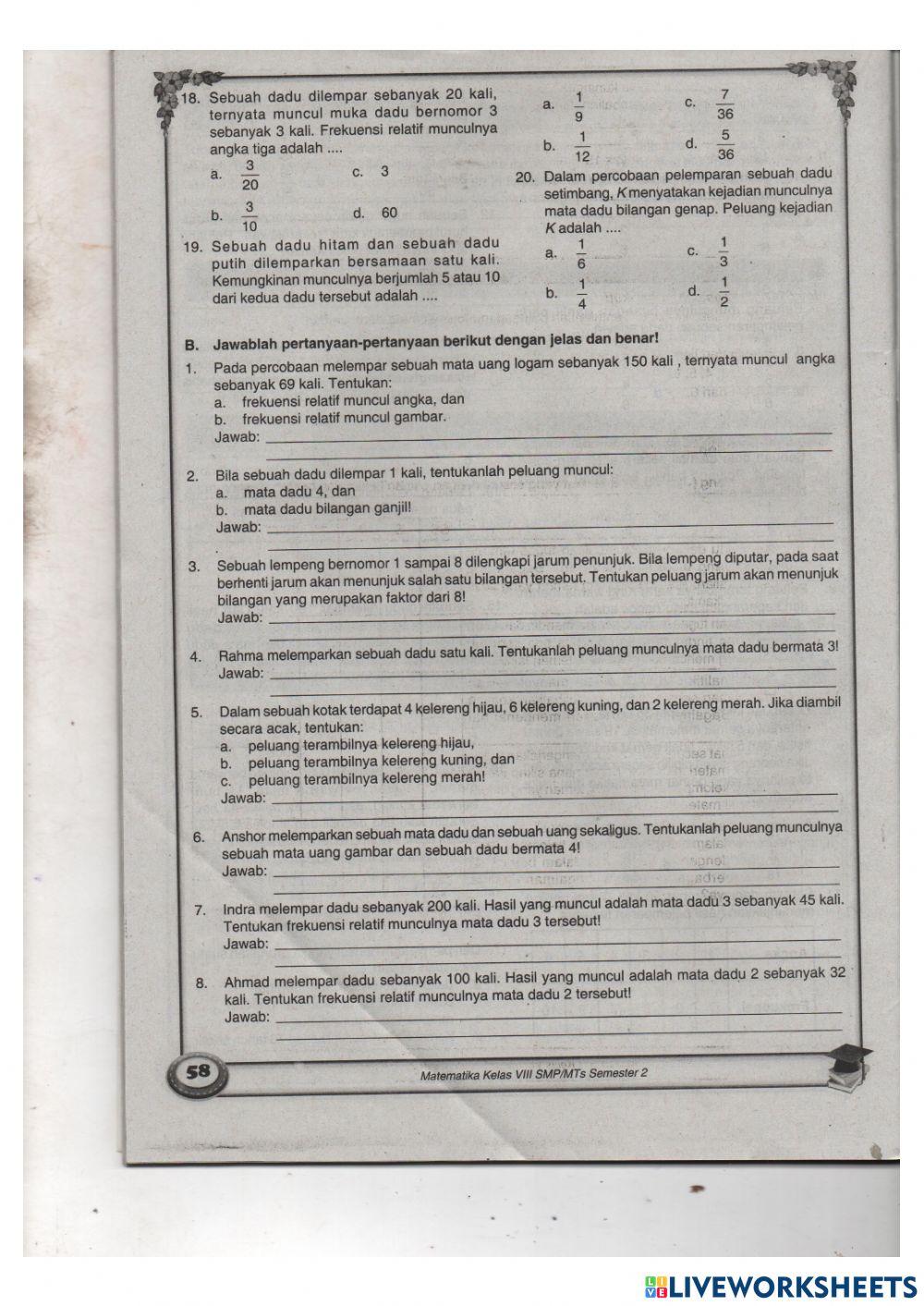 Latihan Mandiri Peluang