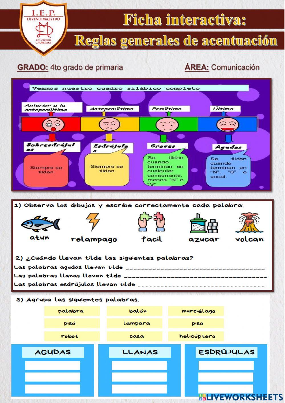 Casos generales de acentuación