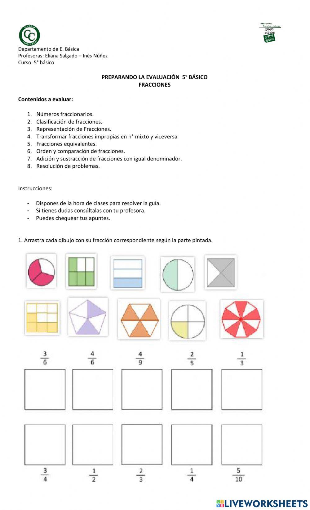 Ejercitando fracciones