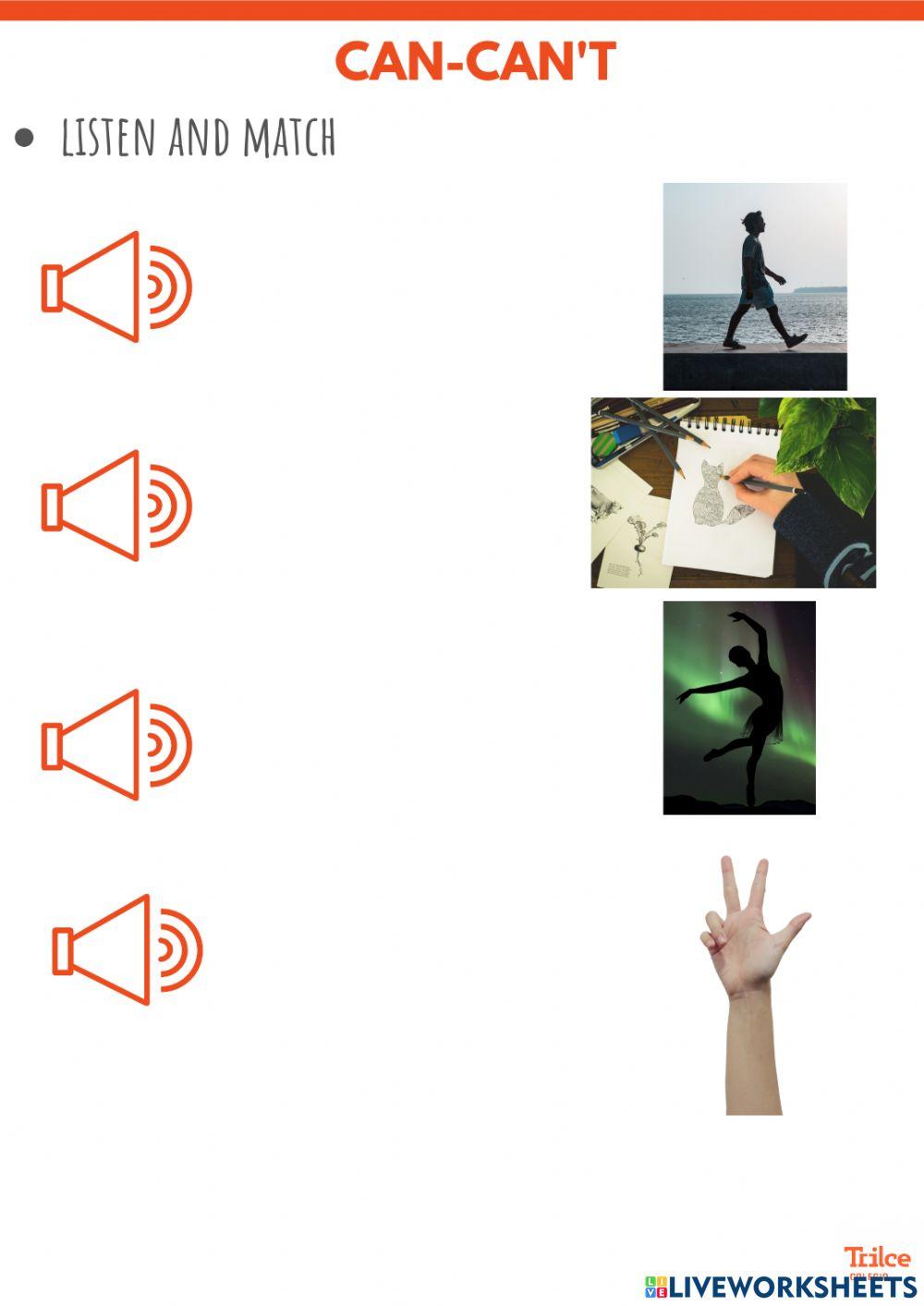 Can-can't vocabulary ii