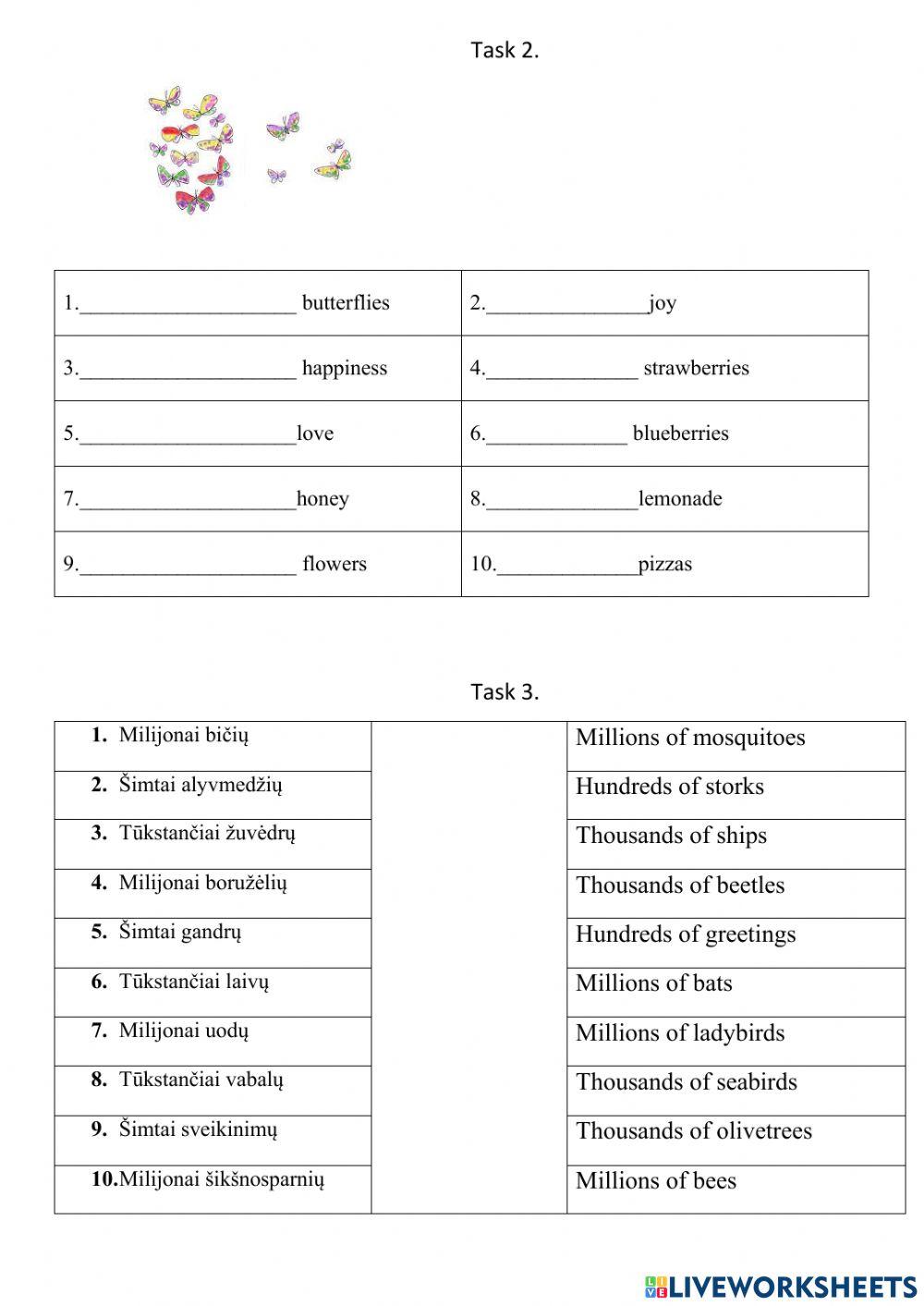 Big numbers -2nd and 3rd graders-May 30th