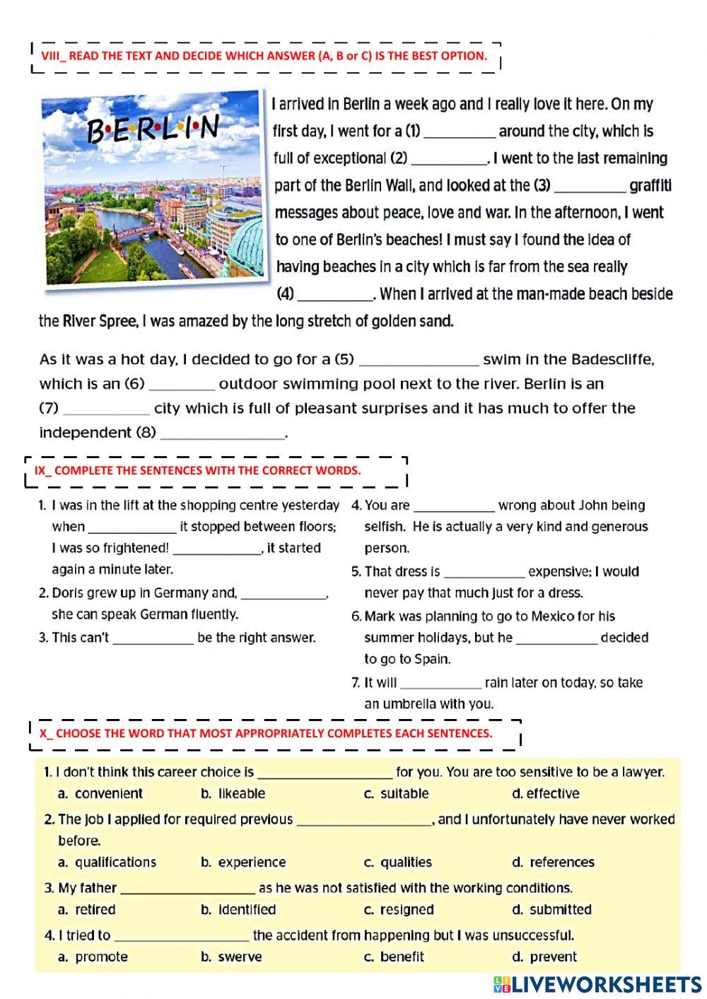 Final exam - Intermediate 9 - 2nd part - Mod 2&3