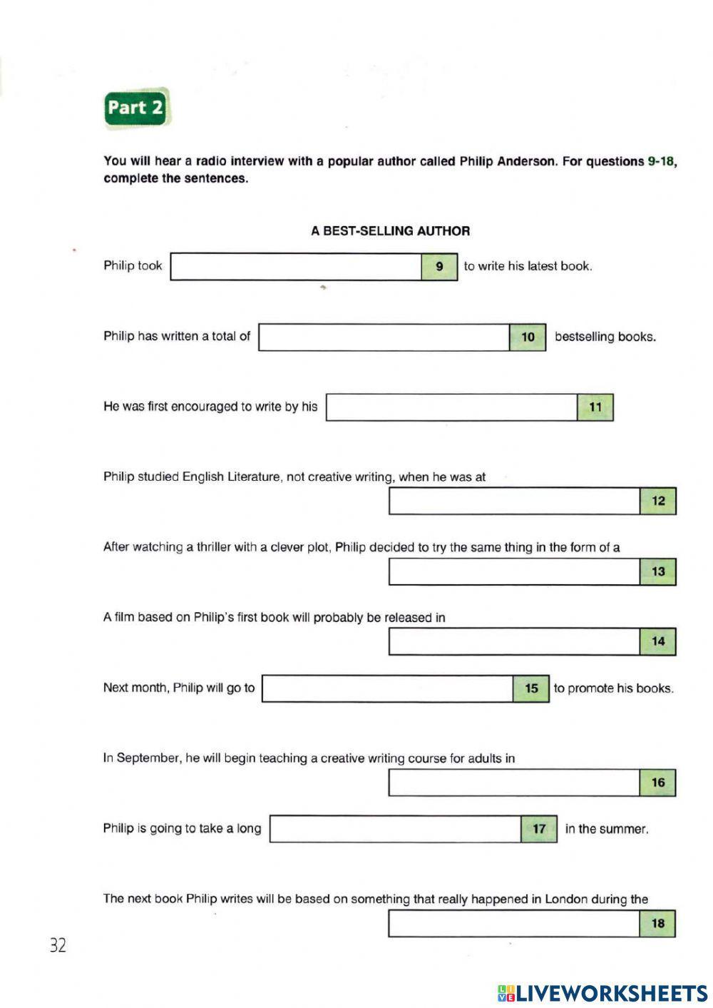 FCE Listening Test - 7, 8