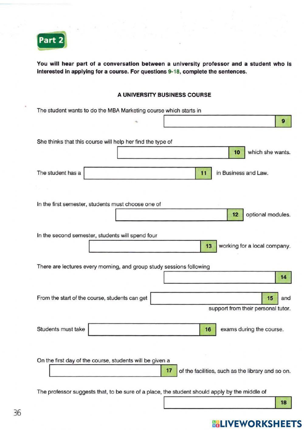 FCE Listening Test - 7, 8