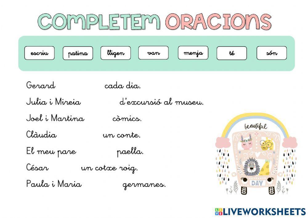 Construïm oracions I