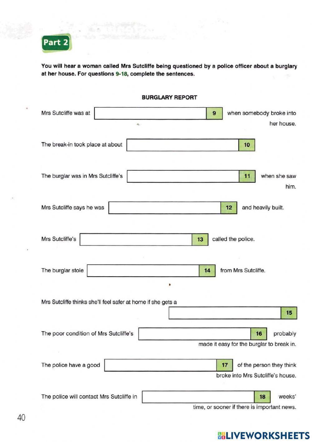 FCE Listening Test - 9, 10