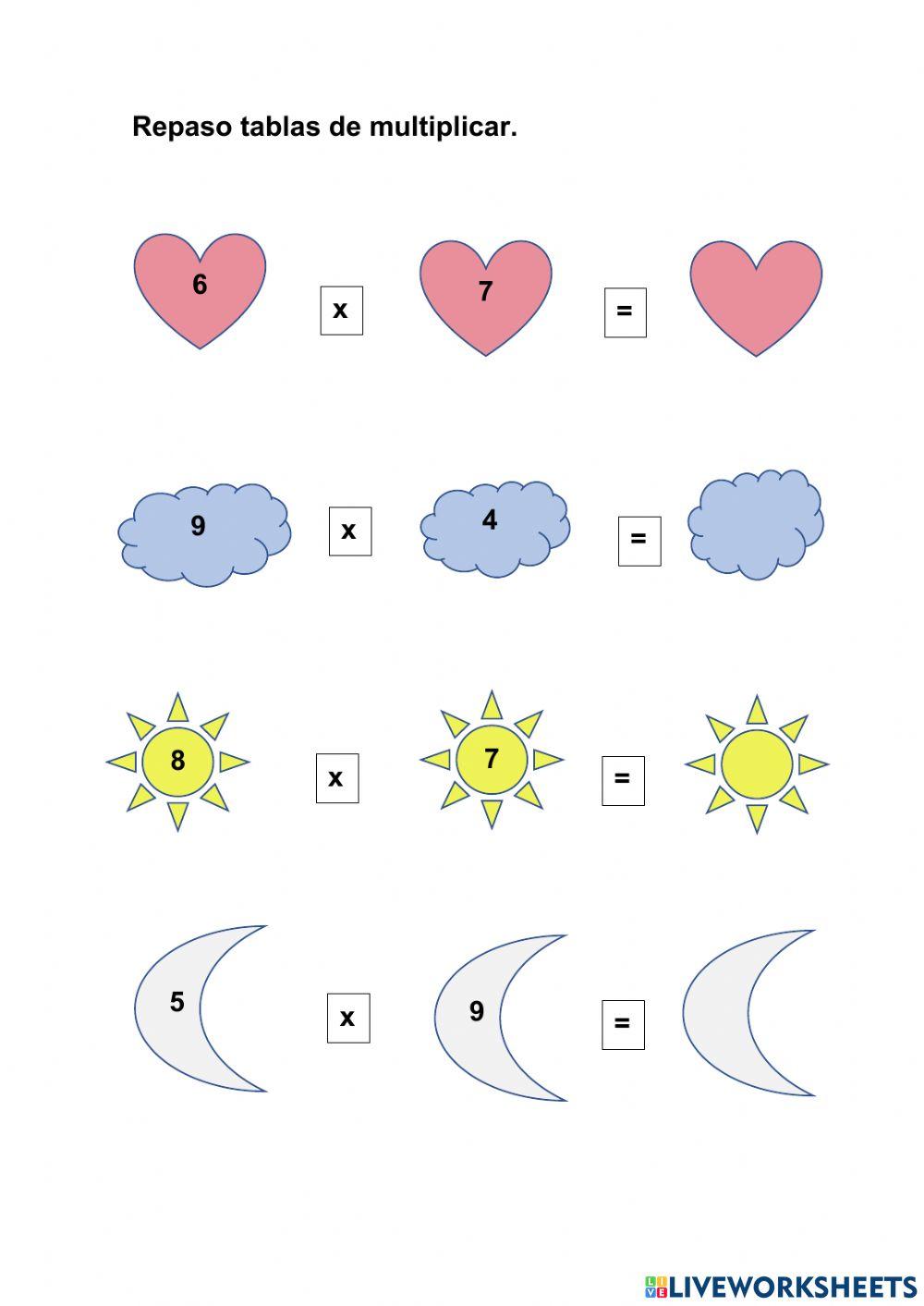 Tablas de multiplicar