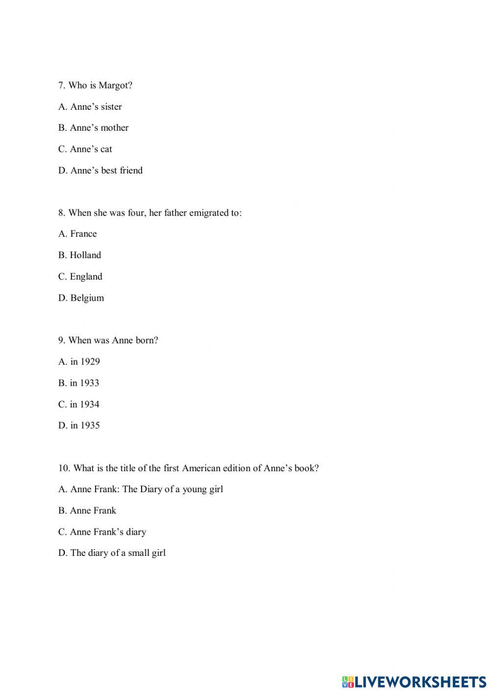 The Diary of Anne Frank