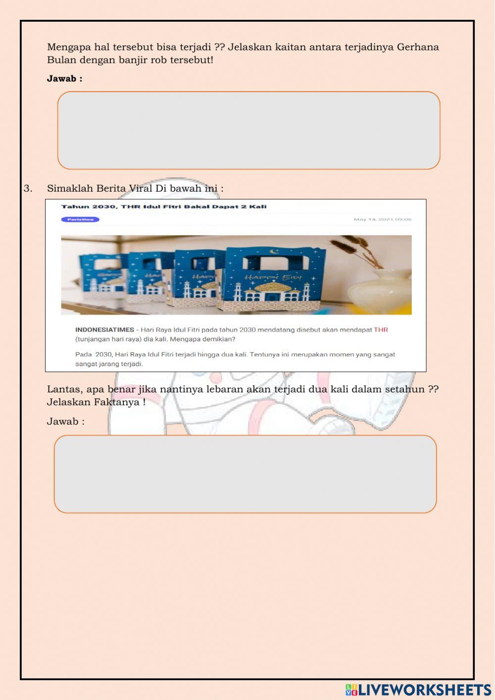 Evaluasi RPP 3 - Kondisi Bulan