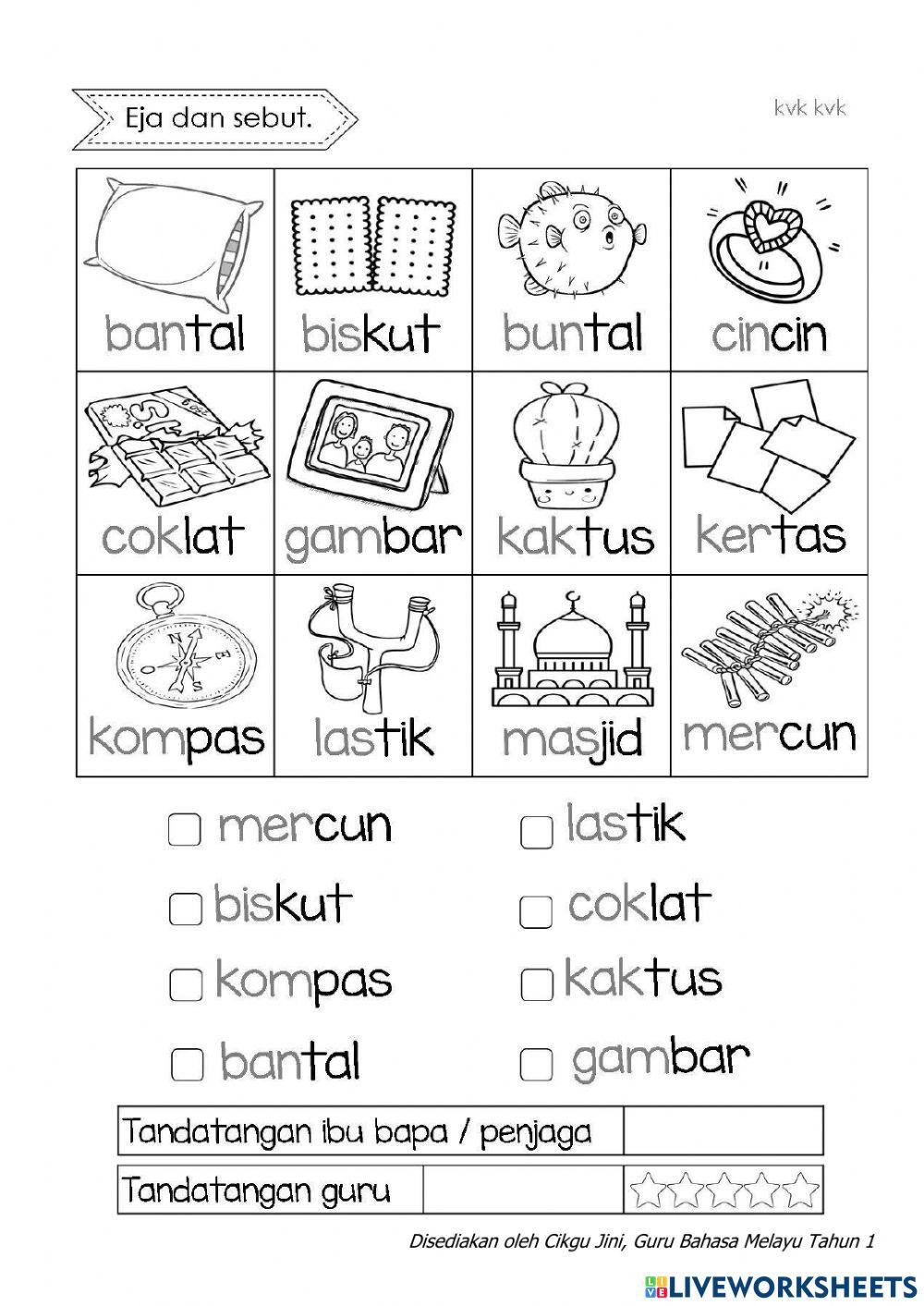 Modul bacaan bm tahun 1