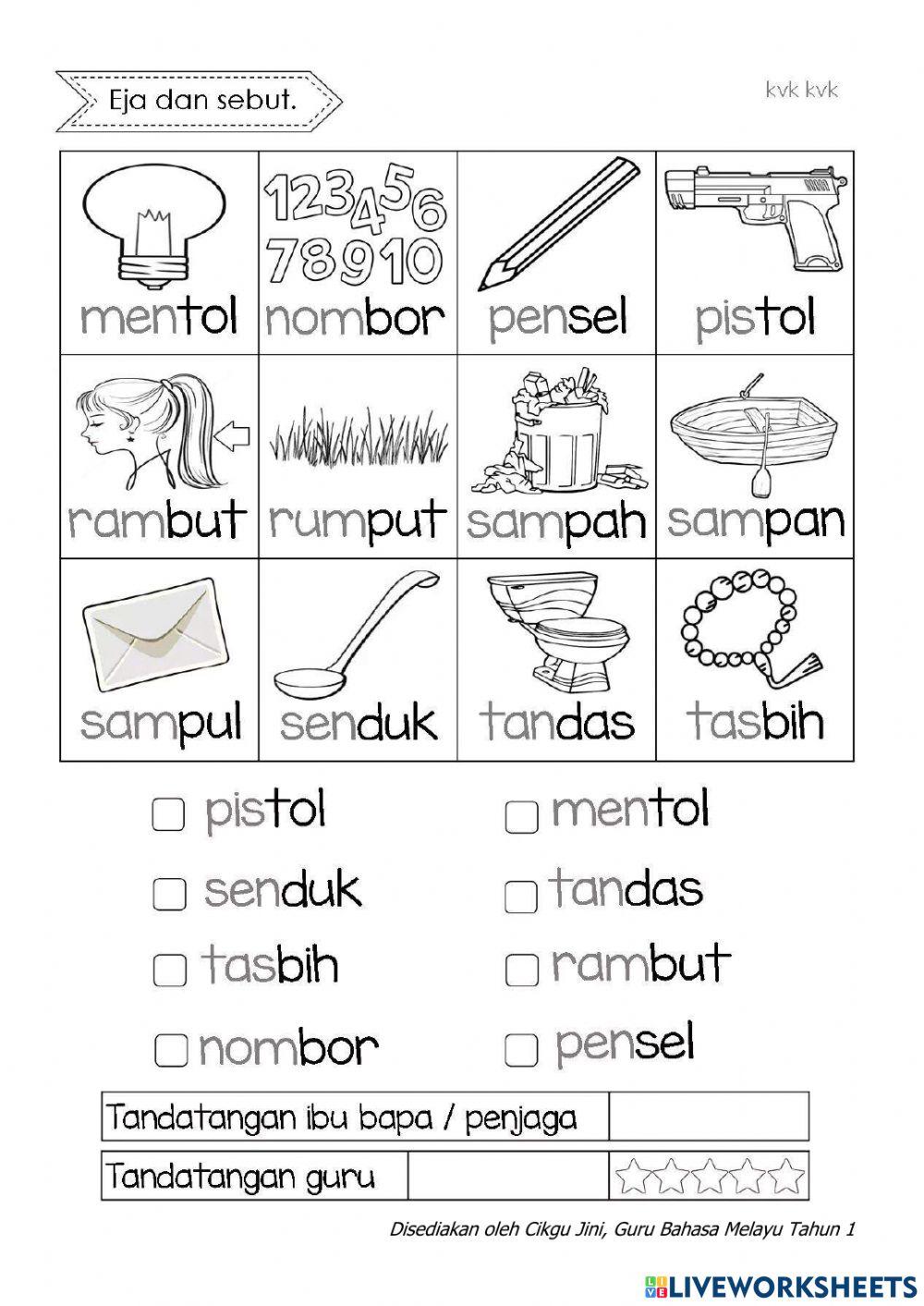 Modul bacaan bm tahun 1