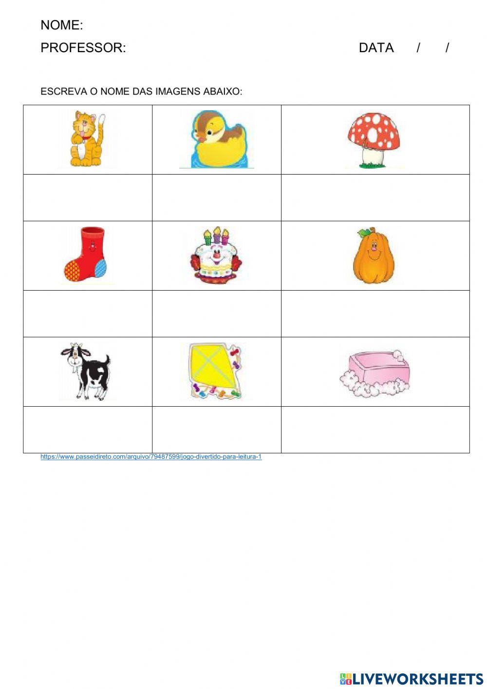 Escrevas as Palavras