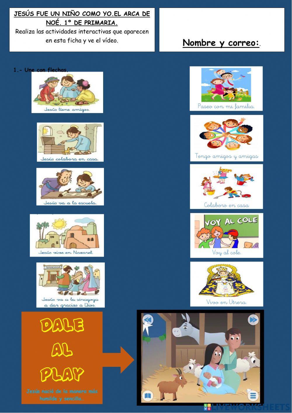 Jesús fue un niño como yo. el arca de Noé. 1º de Primaria.Tierno Galván