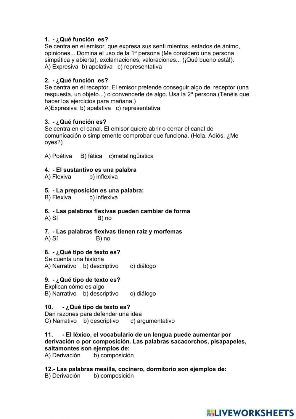 Global lengua castellana 2º ESO