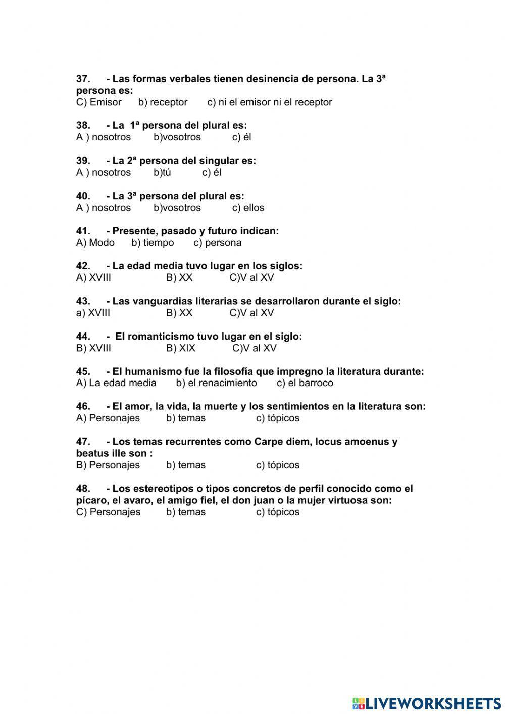 Global lengua castellana 2º ESO