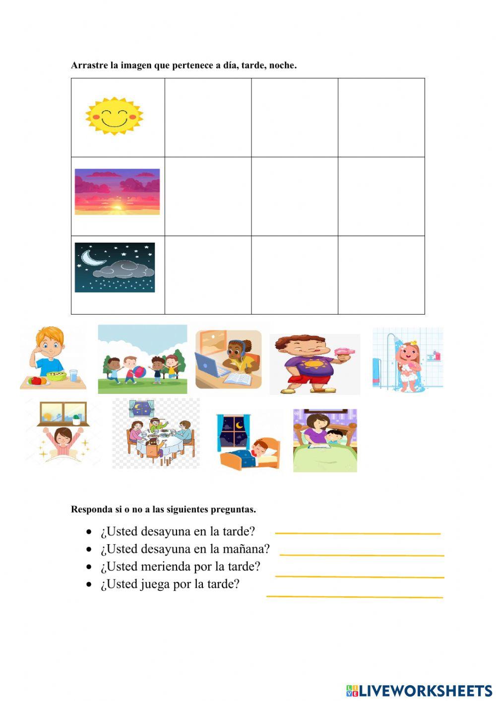 Mañana, tarde, noche