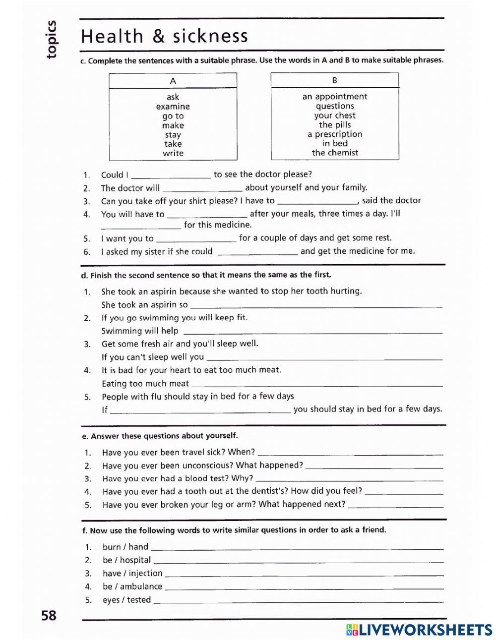 Hobbies and Ailments