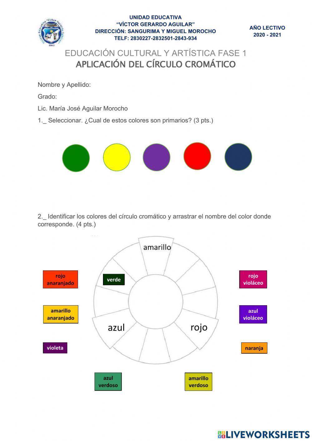 Aplicación del círculo cromático