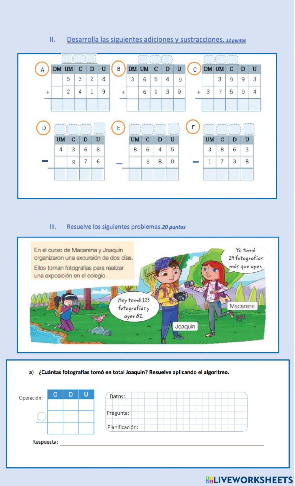 Adición y sustracción