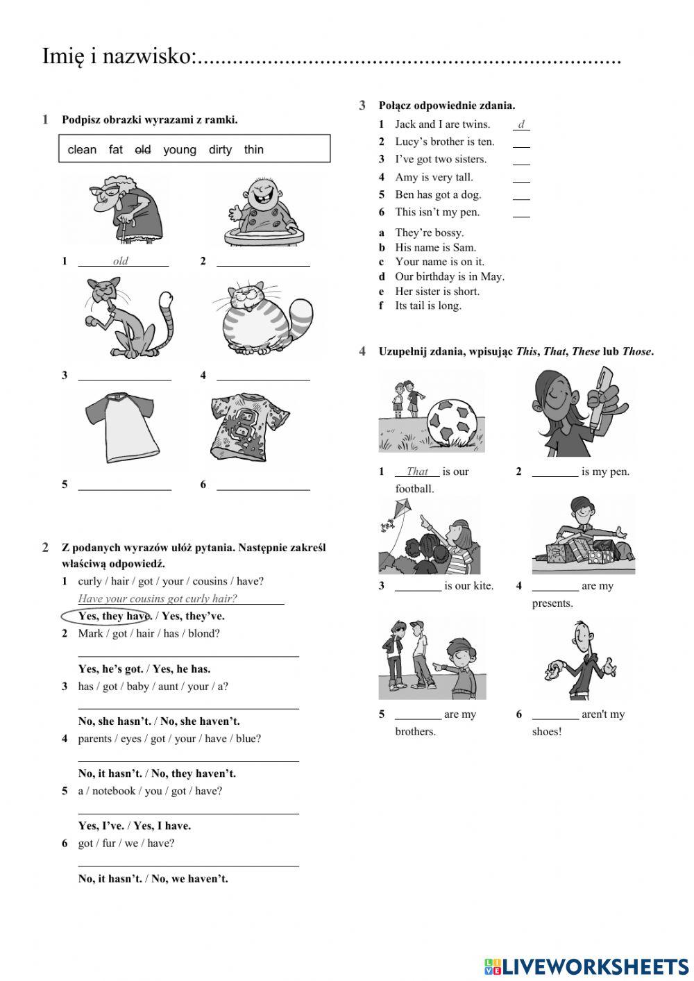 Klasa 4 dział 6 test