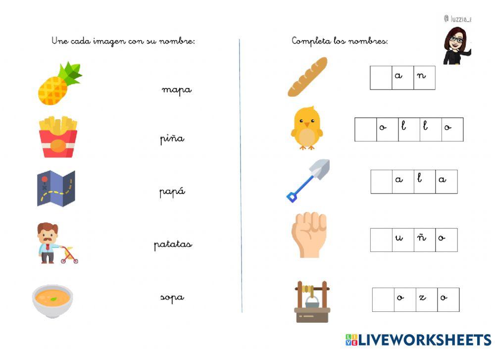 Lectoescritura letra P