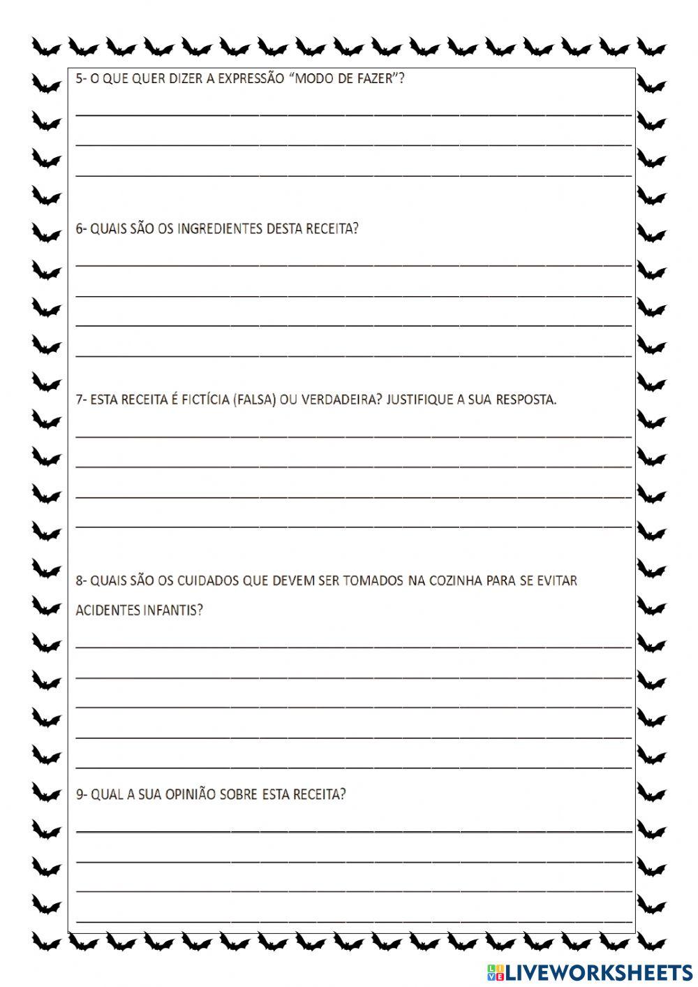 Trabalho língua portuguesa e matemática