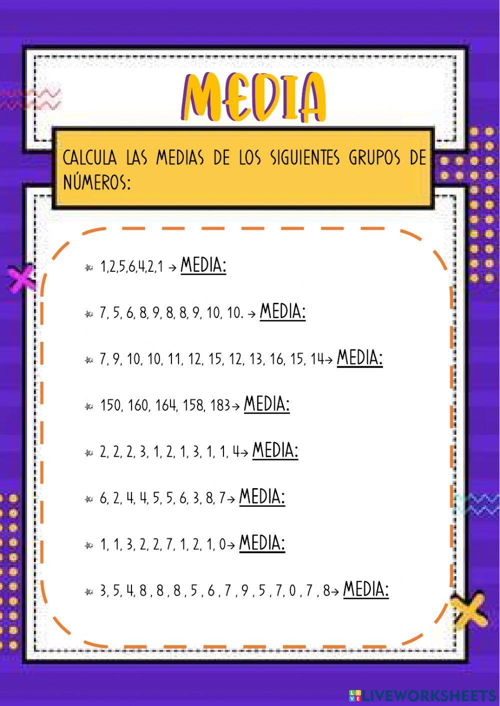 Estadística. media Estadística. media