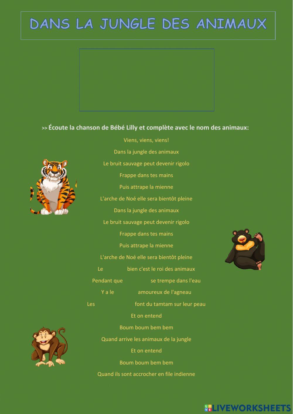 Dans la jungle des animaux