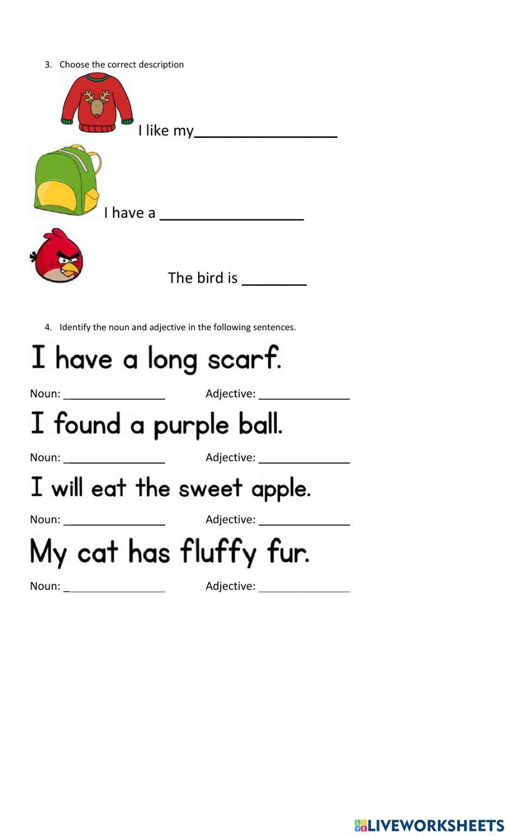 Nouns and adjectives