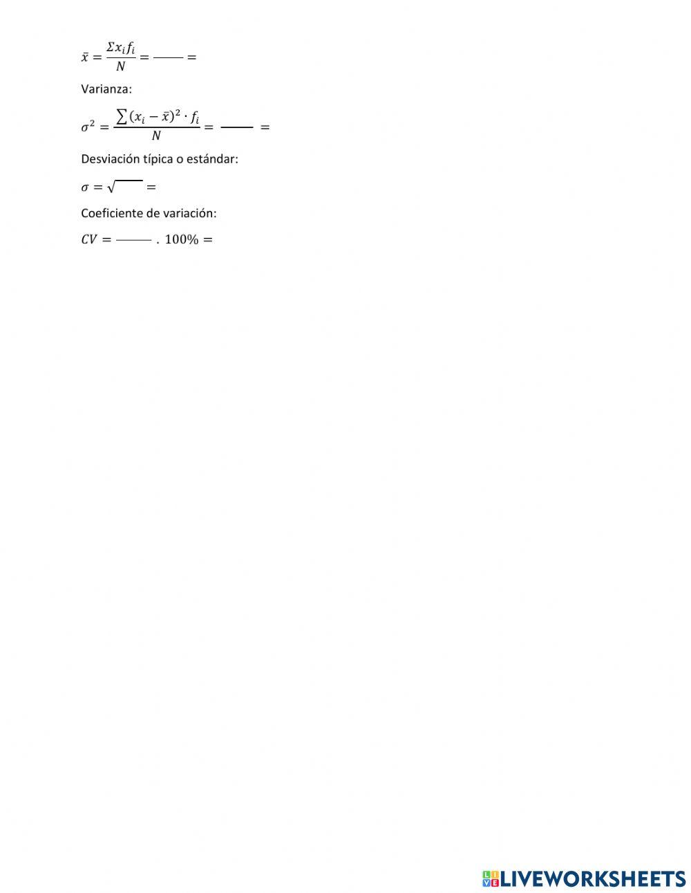 Medidas de dispersión