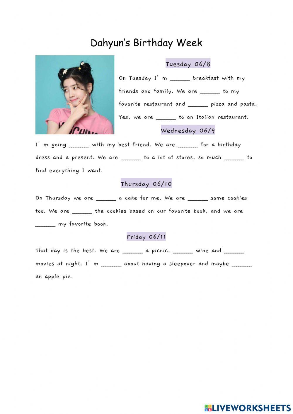 Dahyun's Birthday Week