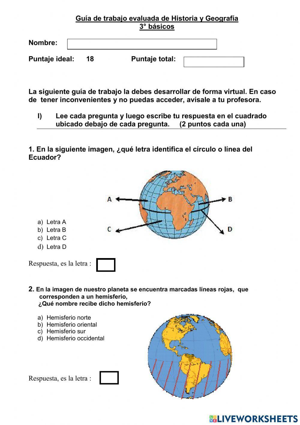 Líneas imaginarias de la tierra