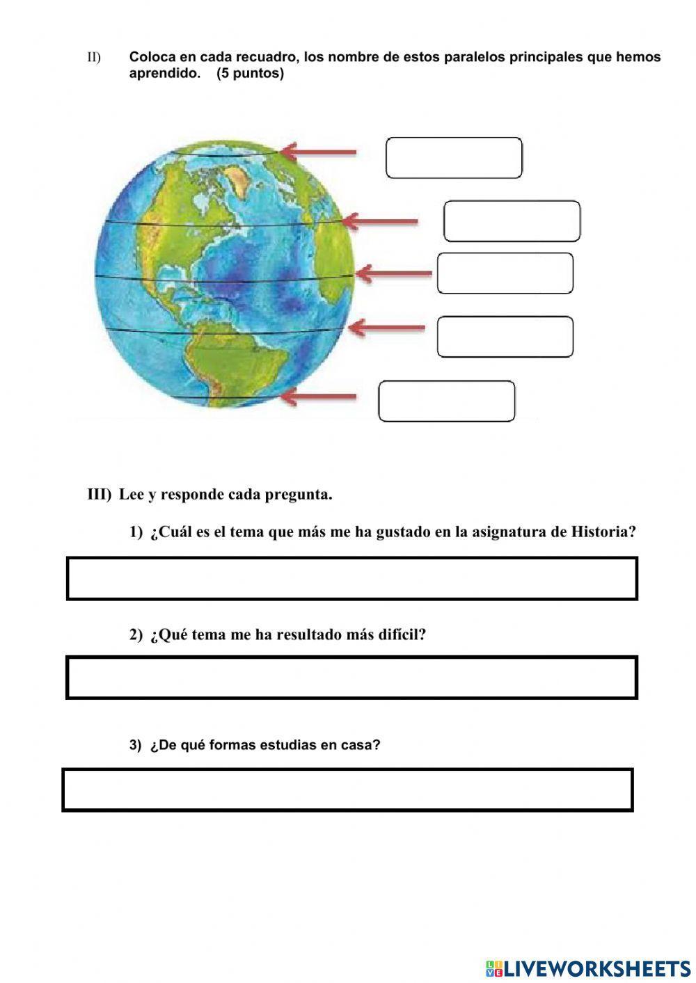 Líneas imaginarias de la tierra