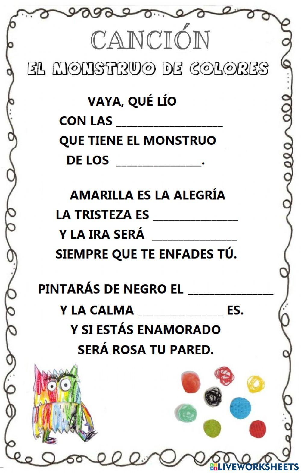 Canción -el monstruo de colores-