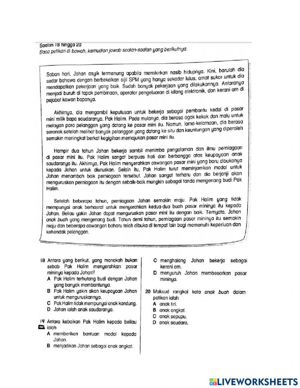 Ujian pertengahan tahun Tahap 2