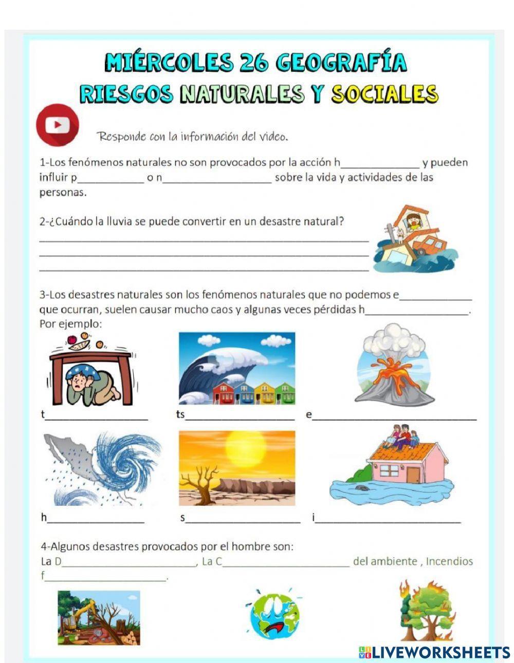 Riesgos naturales y sociales