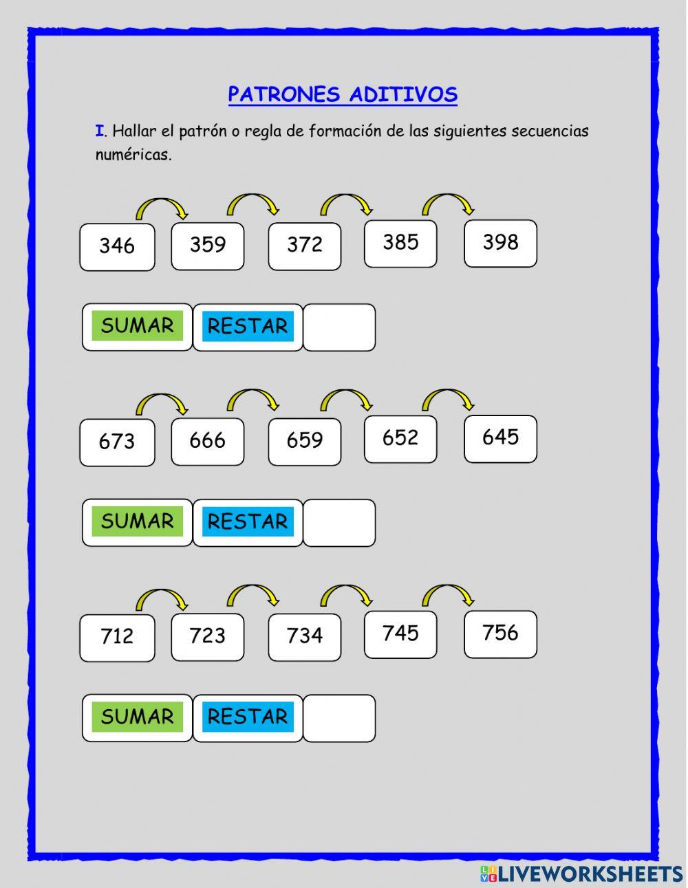 Sucesiones numéricas