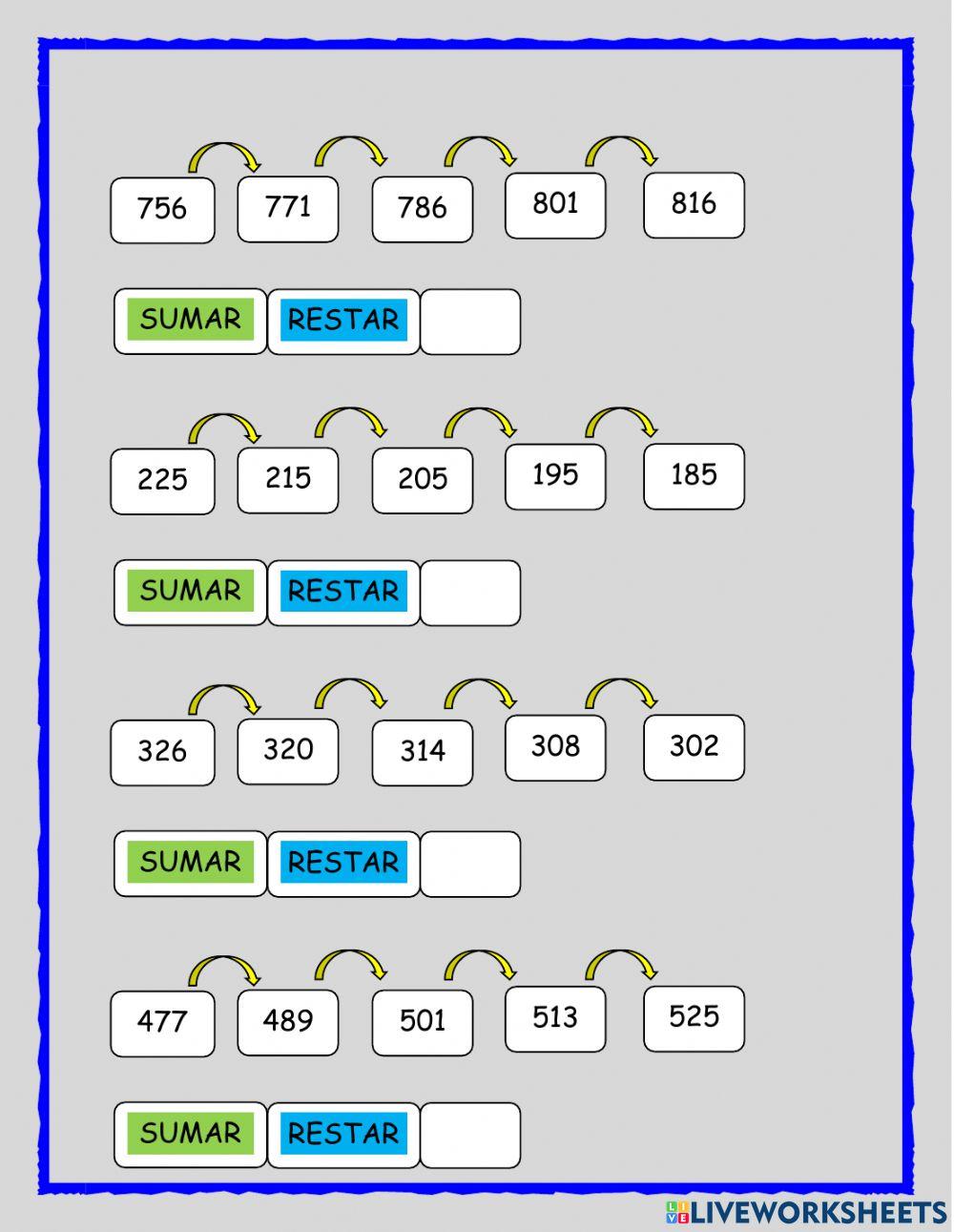 Sucesiones numéricas