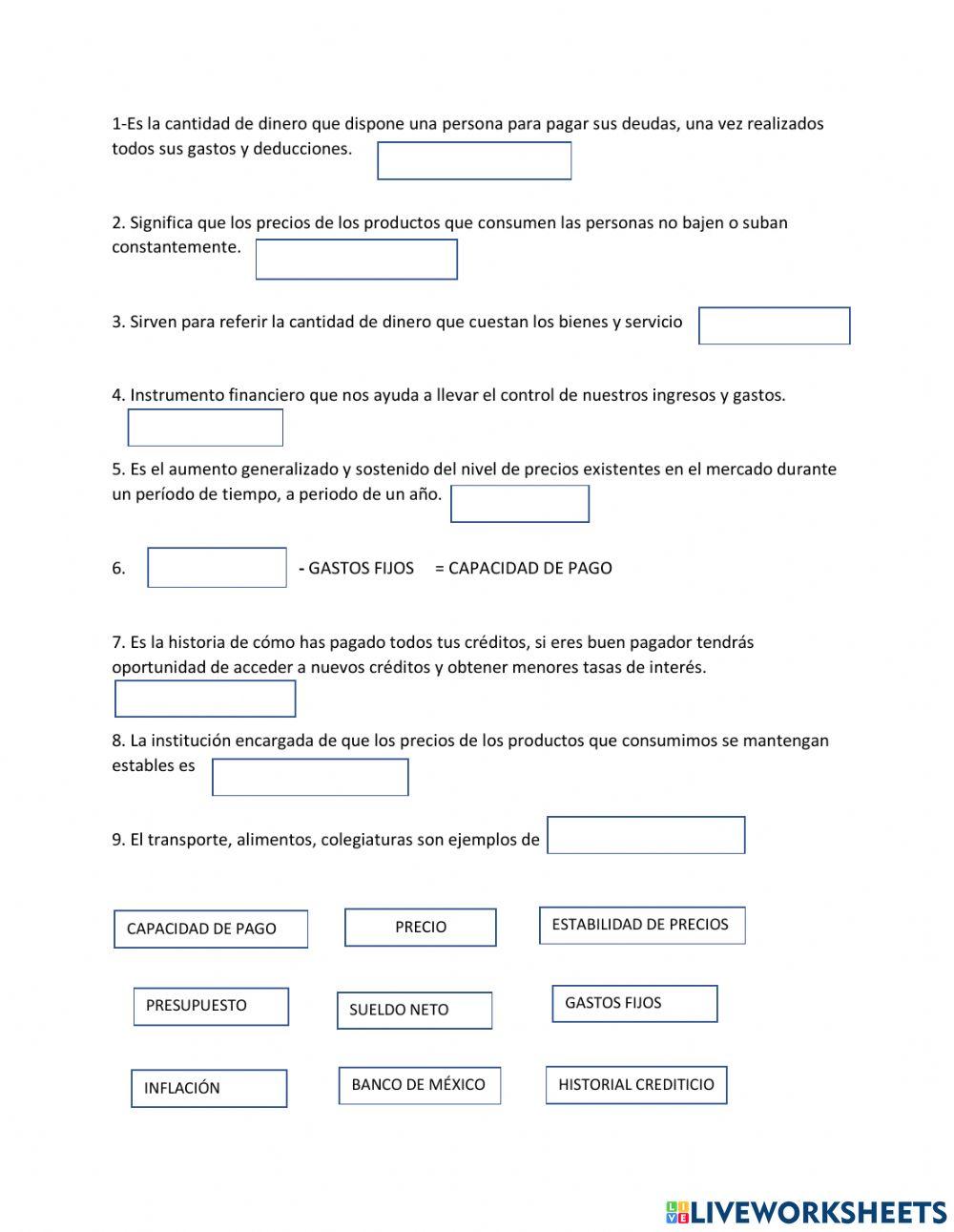 Conocimiento de finanzas