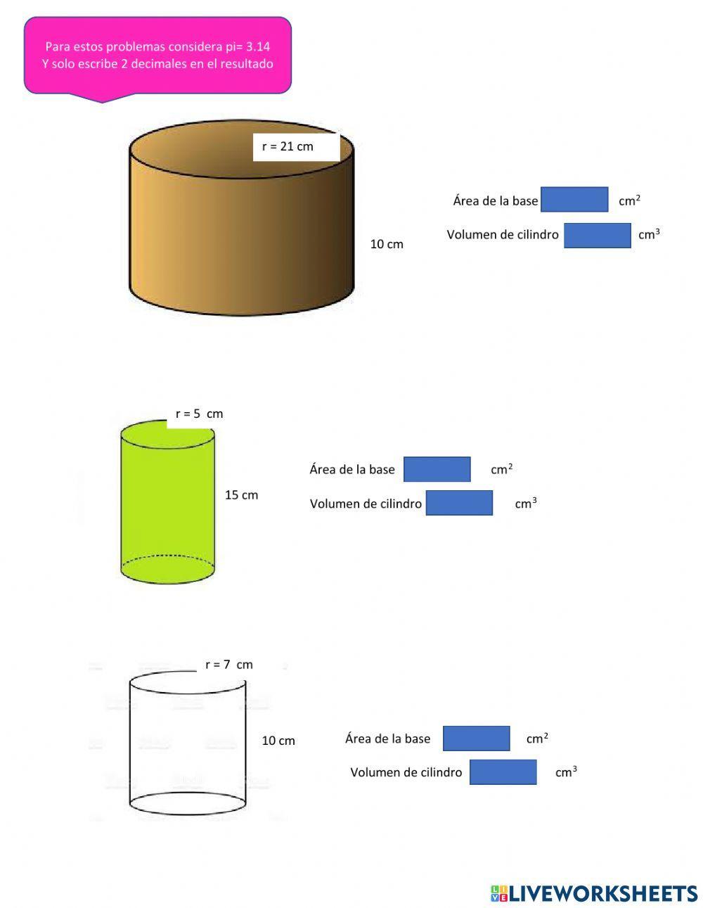 Volumen cilindros y prismas